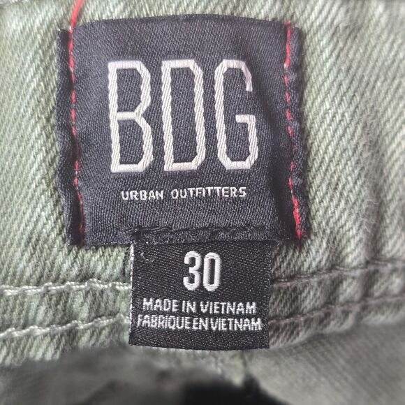 BDG Faded Green Acid Wash Denim Grunge Mom Jeans Womens Size 30 - Picture 3 of 16